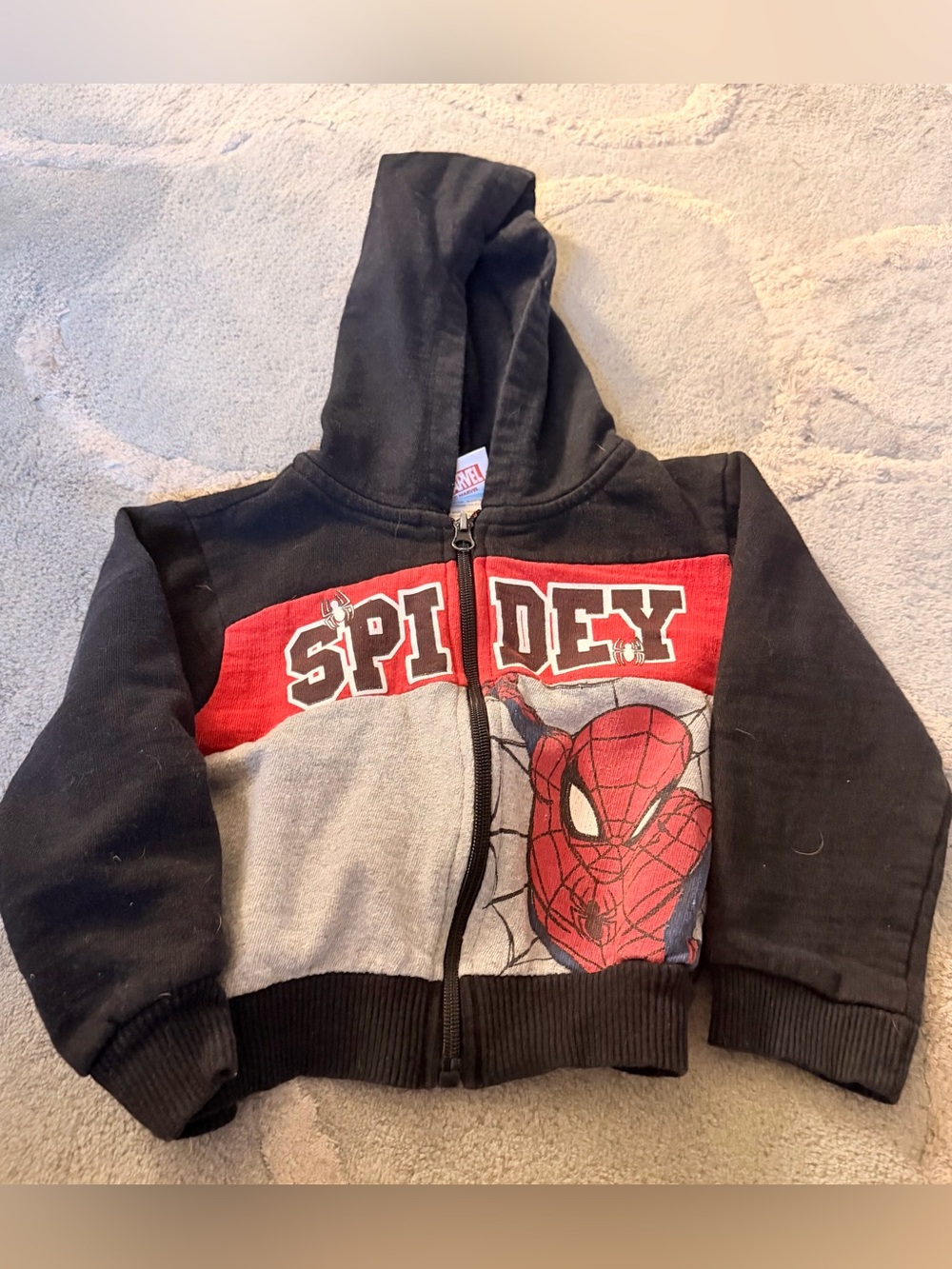 Marvel Spider-Man Toddler Zip-Up Hoodie Black Red Gray Size 3T         🌿 3/$20 🌿